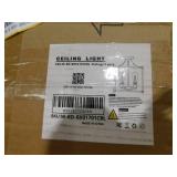 YANSUN 3-Light Black Farmhouse Semi Flush Mount Ceiling Light Fixture, Vintage Ceiling Mount for Dining Room Hallway Entryway