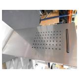 BWE 5-Jet Rainfall Shower Panel Tower System with Rainfall Waterfall Shower Head and Shower Wand in Black Nickel