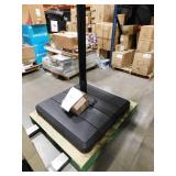 Hampton Bay 11 ft. Aluminum Cantilever Solar LED Offset Patio Umbrella in Midnight