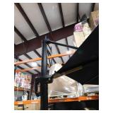 Hampton Bay 11 ft. Aluminum Cantilever Solar LED Offset Patio Umbrella in Midnight