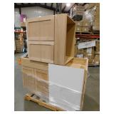 (3 )All Ready  Assembled Base Kitchen Cabinet and drawer unit in Unfinished with CLICKREADY Technology