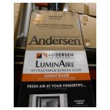 Andersen 36 in. x 80 in. LuminAire Black for Single Entry Door 32 in.-36 in. Universal Handed Aluminum Retractable Screen Door