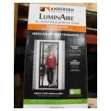 Andersen 36 in. x 80 in. LuminAire Black for Single Entry Door 32 in.-36 in. Universal Handed Aluminum Retractable Screen Door
