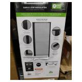 Andersen 36 in. x 80 in. LuminAire Black for Single Entry Door 32 in.-36 in. Universal Handed Aluminum Retractable Screen Door