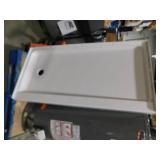 STERLING Ensemble 60 x 30 Alcove Shower Pan Base with Left Drain in White