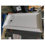 STERLING Ensemble 60 x 30 Alcove Shower Pan Base with Left Drain in White