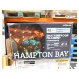 (3) Hampton Bay 24-Light 48 ft. Plug-in Indoor/Outdoor Edison Patio String Light with S14 Single Filament LED Bulbs