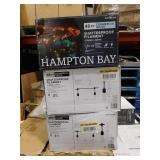 (3) Hampton Bay 24-Light 48 ft. Plug-in Indoor/Outdoor Edison Patio String Light with S14 Single Filament LED Bulbs