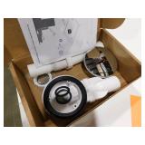 Tileon 36 in. L x 36 in. W Neo Angle Corner Shower Pan Base with Centered Drain and Single-Threshold in White