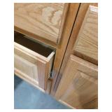 (8) Kitchen Cabinet Lot in Medium Oak