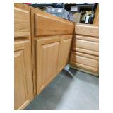 (8) Kitchen Cabinet Lot in Medium Oak