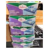 (4) Vigoro 4 sq. ft. X 2 sq. ft. Black Poly Resin EZ Set Stackable Garden Bed