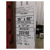 Masonite 36 in. x 80 in. Premium Full Lite Left Hand Inswing Primed Steel Prehung Front Exterior Door No Brickmold