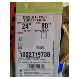 Masonite 24 in. x 80 in. 1 Panel Left-Handed Primed Composite Solid Core Single Prehung Interior Door 4-9/16 in. Flat Jamb