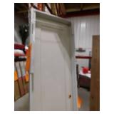 Masonite 24 in. x 80 in. 1 Panel Left-Handed Primed Composite Solid Core Single Prehung Interior Door 4-9/16 in. Flat Jamb