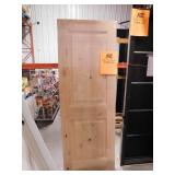 Krosswood Doors 28 in. x 80 in. Rustic Knotty Alder 2-Panel Square Top Solid Wood Stainable Interior Door Slab