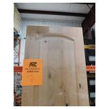 Krosswood Doors 28 in. x 80 in. Rustic Knotty Alder 2-Panel Top Rail Arch Unfinished Wood Front Door Slab