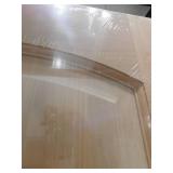 Krosswood Doors 28 in. x 80 in. Rustic Knotty Alder 2-Panel Top Rail Arch Unfinished Wood Front Door Slab