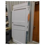 Builders Choice 36 in. x 80 in. Right-Handed 2-Panel Shaker Solid Core Primed Pine Wood Single Prehung Interior Door