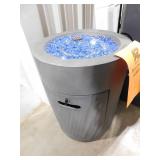 Hampton Bay Pendra 19.5 in. W 32000 Btu Stone Propane Outdoor with Lava Rocks