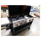 PHI VILLA 5-Burner Propane Gas Grill and Griddle Combo in Black with Cooking Grates and Plate