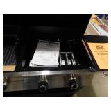 PHI VILLA 5-Burner Propane Gas Grill and Griddle Combo in Black with Cooking Grates and Plate