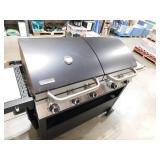 PHI VILLA 5-Burner Propane Gas Grill and Griddle Combo in Black with Cooking Grates and Plate