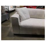 Poly and Bark Capri 99 in. Square Arm 3-Seater Sofa in Bright Ash