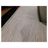 Poly and Bark Capri 99 in. Square Arm 3-Seater Sofa in Bright Ash