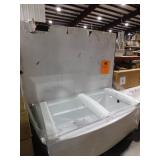 Complete 60" Bath tub set up with Glass doors, Tub, and surrounds