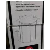 Delta 38 in. W x 72 in. H Round Sliding Frameless Corner Shower Enclosure in Stainless with Clear Glass