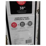 Delta 38 in. W x 72 in. H Round Sliding Frameless Corner Shower Enclosure in Stainless with Clear Glass