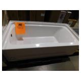 STERLING 60 in. x 30 in. Soaking Bathtub with Left Drain in White