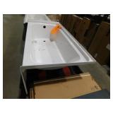 STERLING 60 in. x 30 in. Soaking Bathtub with Left Drain in White
