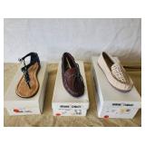 Lot of 3 Pair of New with Box Minnetonka Moccasins Various Sizes