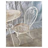 Cool Vintage Metal Table and one Chair for use of Lawn Décor