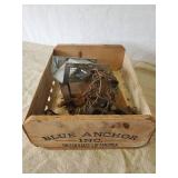 Vintage Blue Anchor Fruit Box and Animal Traps Oneida Victor