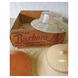 4 Vintage Gorgeous Lamp Shades No Chips or Cracks With Vintage Fruit Crate