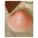 4 Vintage Gorgeous Lamp Shades No Chips or Cracks With Vintage Fruit Crate