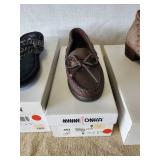 Lot of 3 Pair of New with Box Minnetonka Moccasins Various Sizes