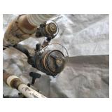 Large Lot of Fishing Poles some with Reels