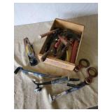 Various Tools and Vintage Fruit Crate