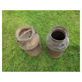 2 Vintage Milk Cans Great for Display