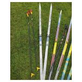 4 Pair Cross Country Snow Skis with Poles