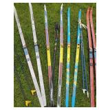 4 Pair Cross Country Snow Skis with Poles