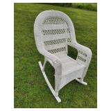 Indoor Outdoor Wicker Rocking Chair in Good Condition