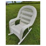 Indoor Outdoor Wicker Rocking Chair in Good Condition