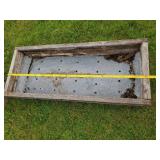 Vintage Milk can and unique Wooden and metal Trough for Flowers or Raised Garden with Holes for drainage