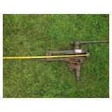 Vintage Milk can and unique Wooden and metal Trough for Flowers or Raised Garden with Holes for drainage