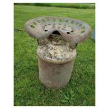 Vintage Milk can With Vintage Tractor seat